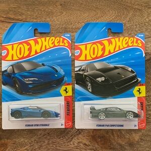 Ferrari SF90 Stradale & F40 Competizione Hot Wheels - Blue and Black